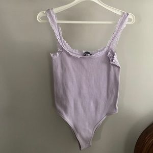 Zara light purple ripped body suit